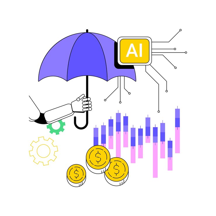 Vector aipowered risk management strategies abstract concept vector illustration