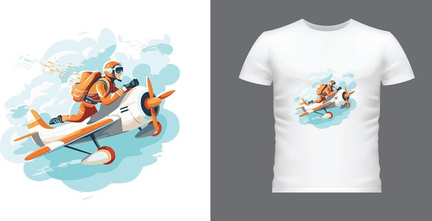 Vector air attack shirt design vector