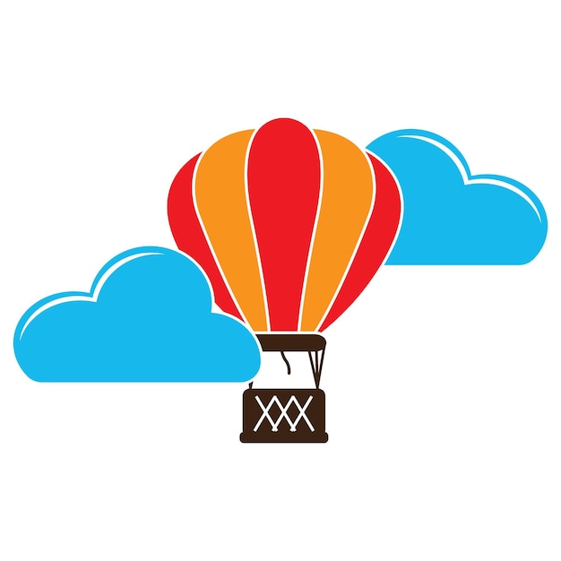 Air balloon icon logo vector illustration template design