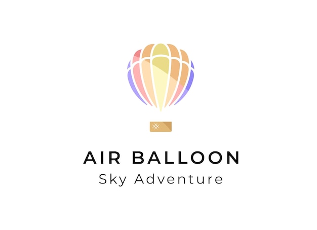 Air balloon logo design Air ballon adventure logo vector