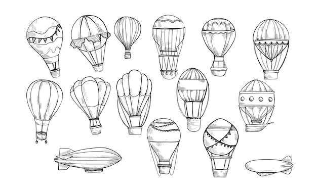 エアバルーン レトロ 手描きコレクション