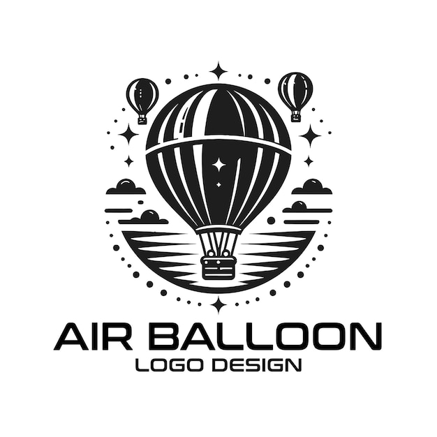 Vector air balloon vector logo design