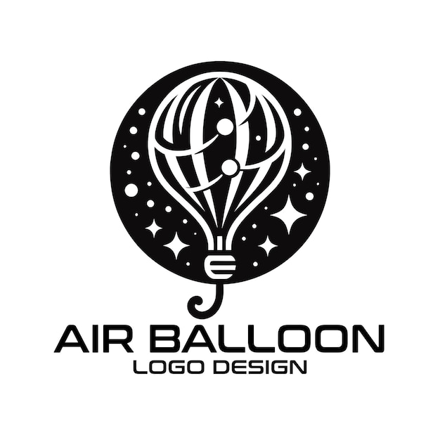 Vector air balloon vector logo design