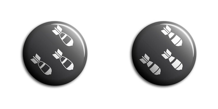 Vector air bomb icon bombing symbol vector illustration
