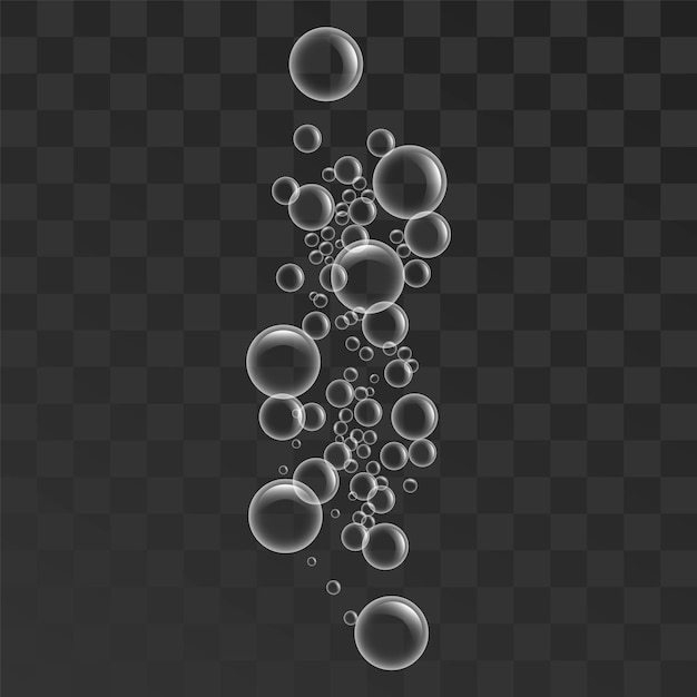 Air bubbles icon Realistic illustration of air bubbles vector icon for web design