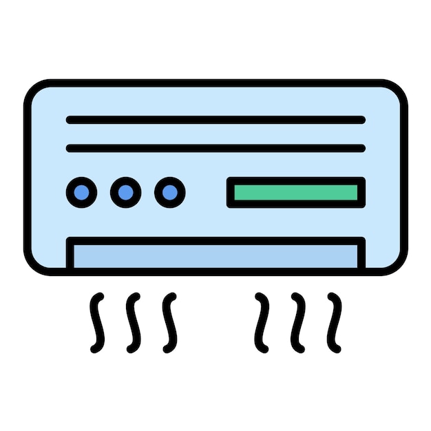 Air conditioner flat illustration