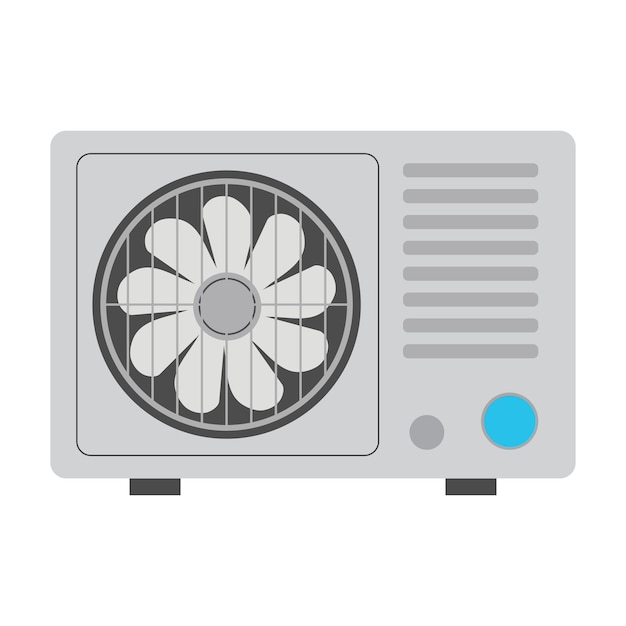 Air conditioner illustration on white