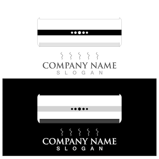 Air conditioner logo and vector template