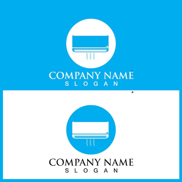Air conditioner logo and vector template