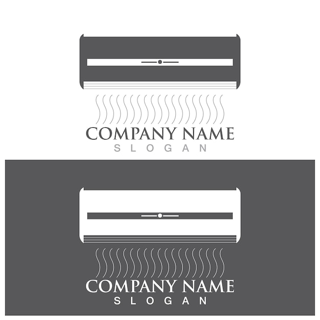 Air conditioner logo and vector template