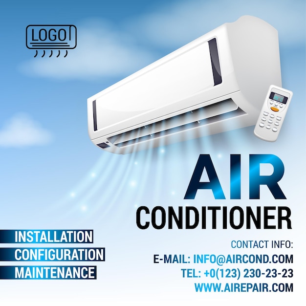 Air Conditioning blowing cold air in the room repair serviice live font