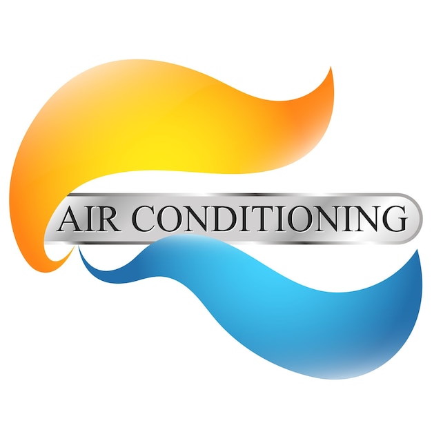 Air conditioning en huisverwarming symbool ontwerp