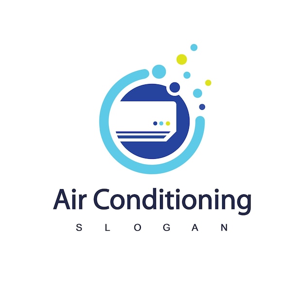 Air conditioning logo hvac logo concept