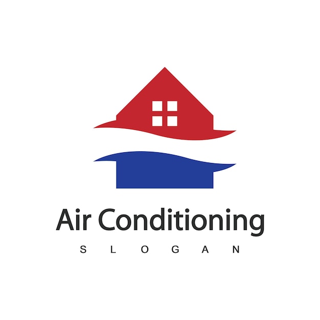 Aria condizionata logo hvac logo concept