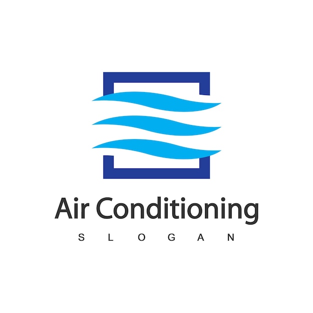 Vector air conditioning logo hvac logo concept