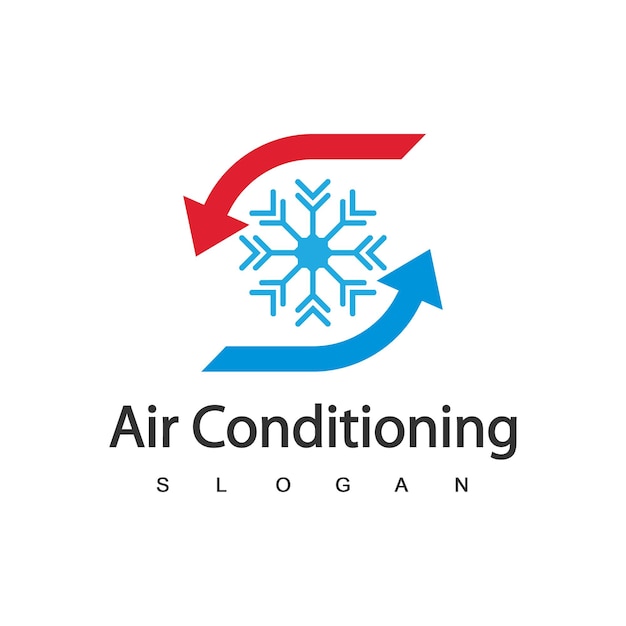 Aria condizionata logo hvac logo concept