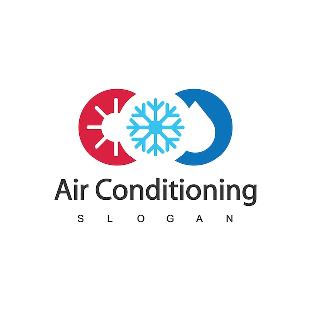 Aria condizionata logo hvac logo concept