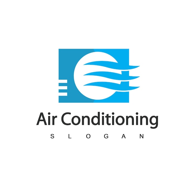 Air conditioning logo hvac logo concept