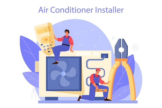 Vector air conditioning repair and instalation service.