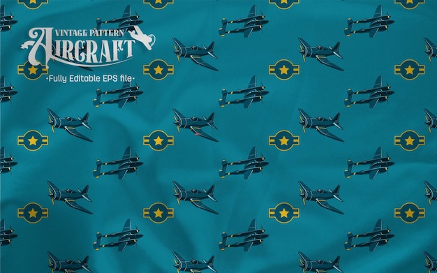 Air craft fighter vintage f38 pattern background