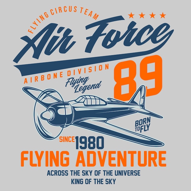 Air force typographic design