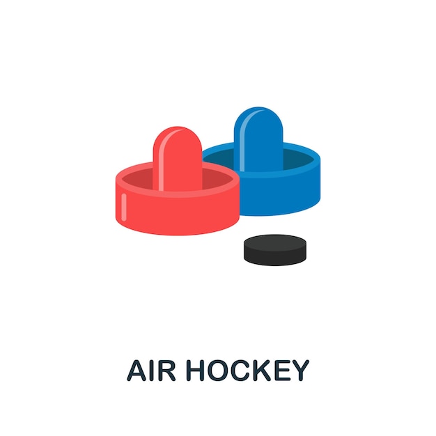 Air Hockey icon Flat sign element from table games collection Creative Air Hockey icon for web design templates infographics and more