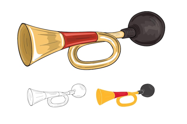 Vector air horn honk image vector illustration