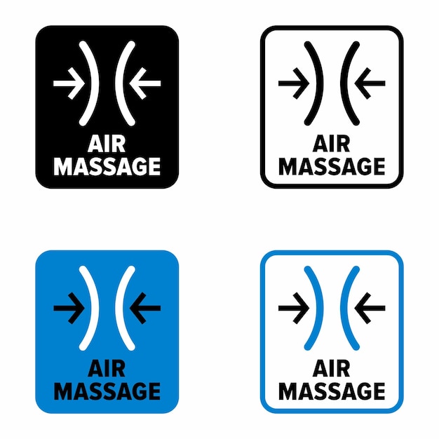 Air massage treatment procedure information sign