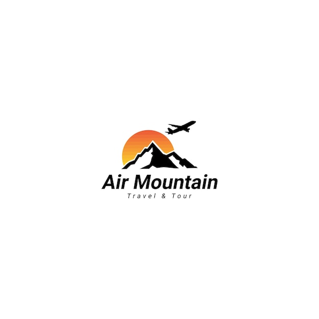 Air mountain logo design travel logo