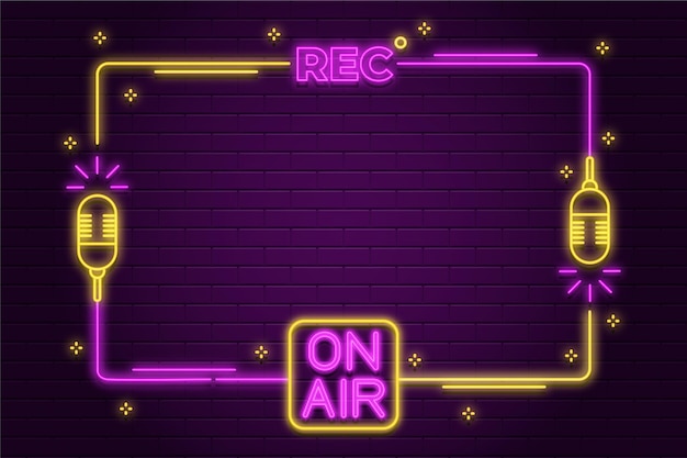 On air neon frame template