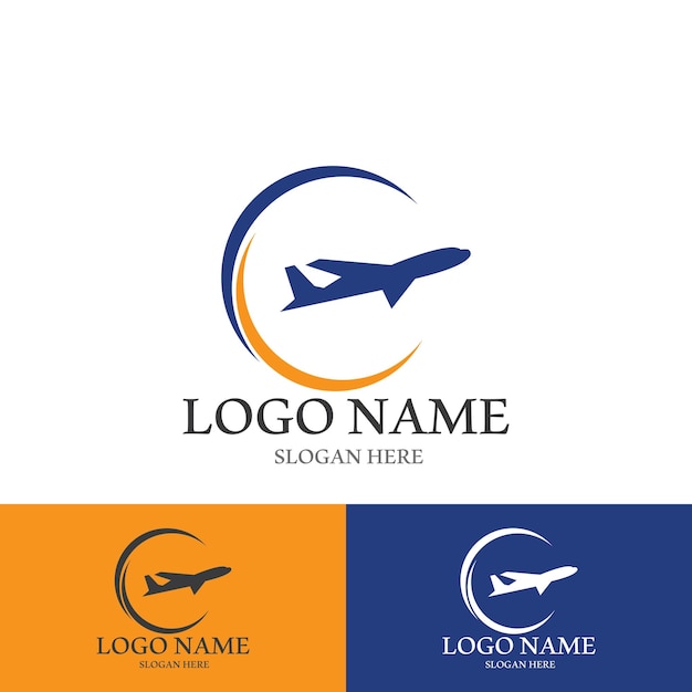 Air plane logo and vector template