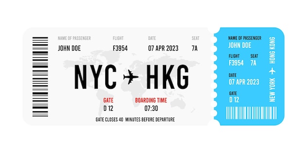 air plane ticket template illustration