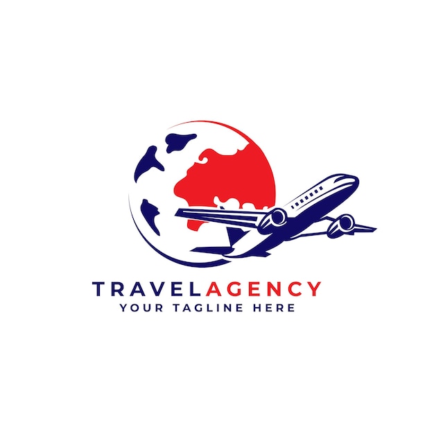 Premium Vector | Air plane tour and travel logo