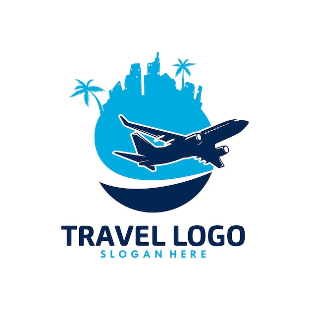 Дизайн логотипа путешествия на самолете