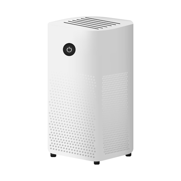 Vector air purifier isolated on background