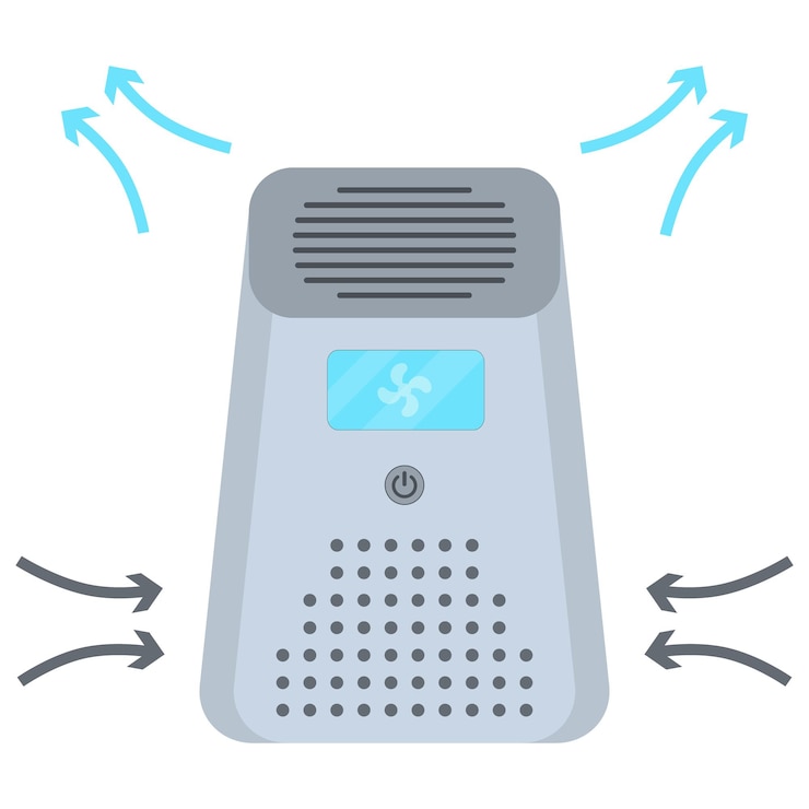 Vector air purifier virus filtering device including covid19