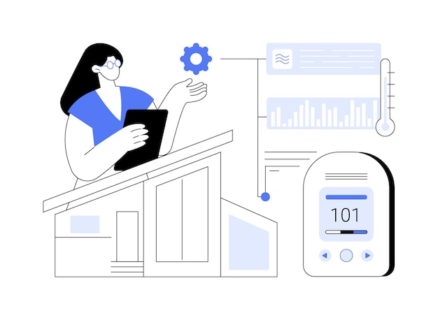 Air quality monitor abstract concept vector illustration