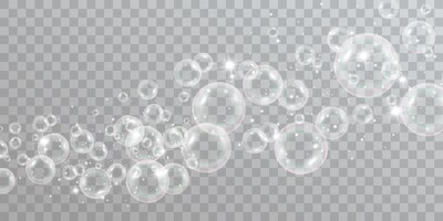 向量空气肥皂泡透明背景矢量图的灯泡