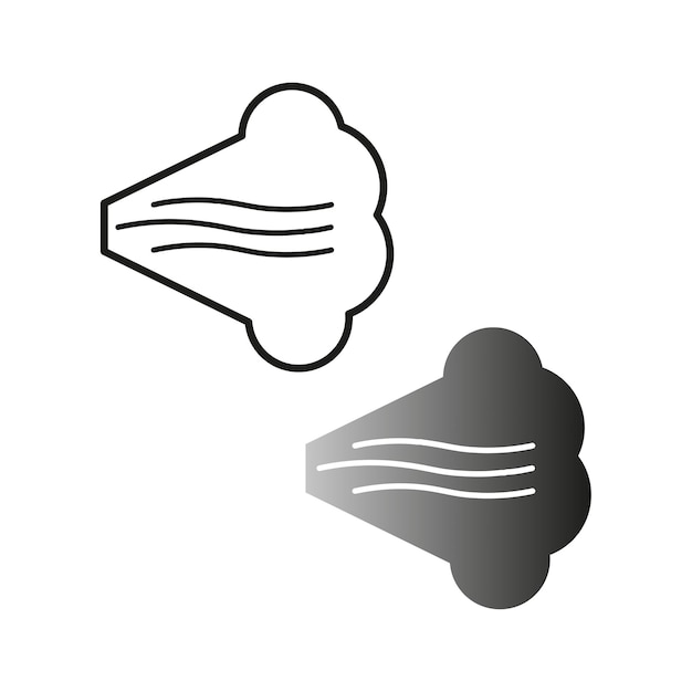 Vector air spray cloud icon aerosol deodorant icon aerography fog icon car smoke icon