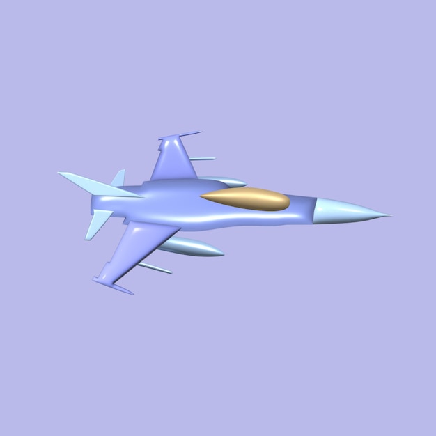 Концепция воздушного транспорта Реалистичный 3d-объект в мультяшном стиле Векторная красочная иллюстрация