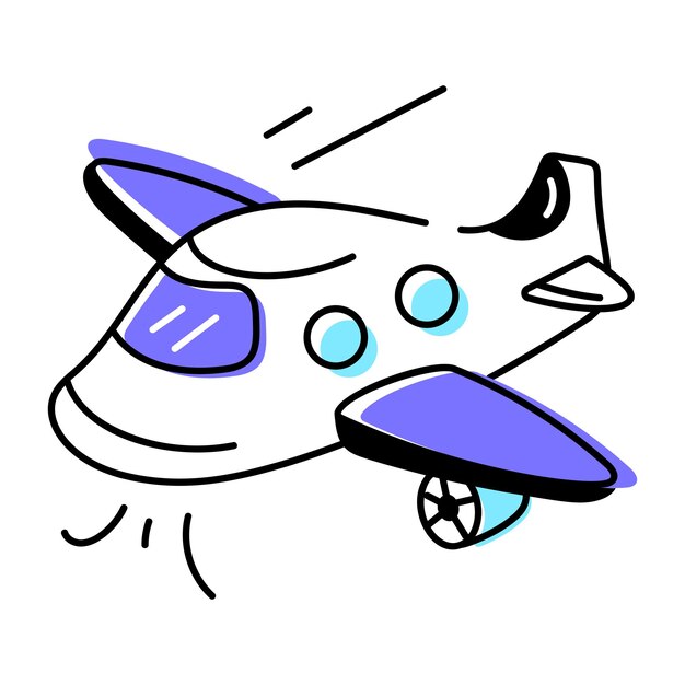 Vector air travel doodle icon