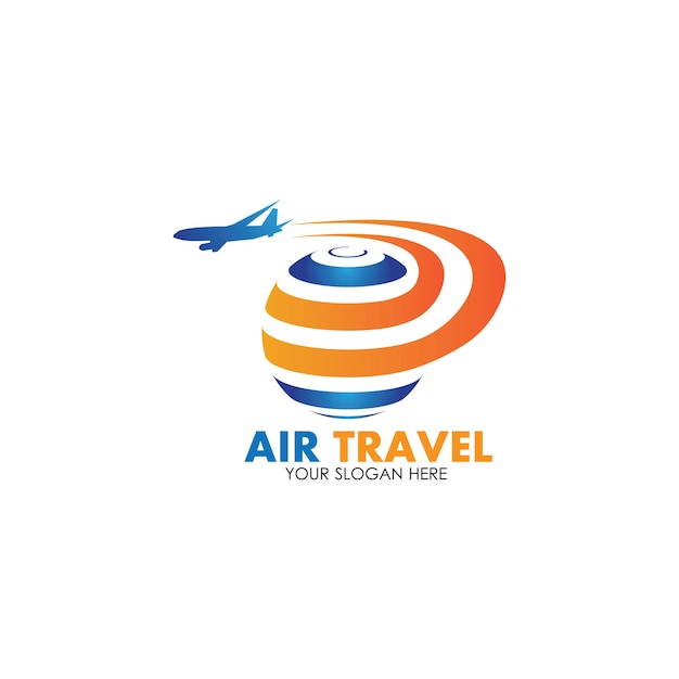 Air travel logo vector icon design template-vector