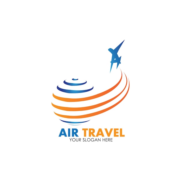 Air travel logo vector icon design template-vector