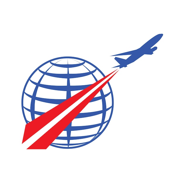 Air travel logo vector icon design templatevector