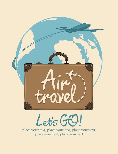 Poster di viaggio aereo