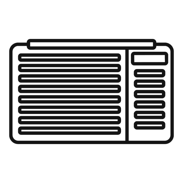 Air ventilation icon Outline air ventilation vector icon for web design isolated on white background
