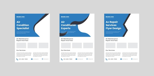 Airco reparatieservice flyer ontwerp