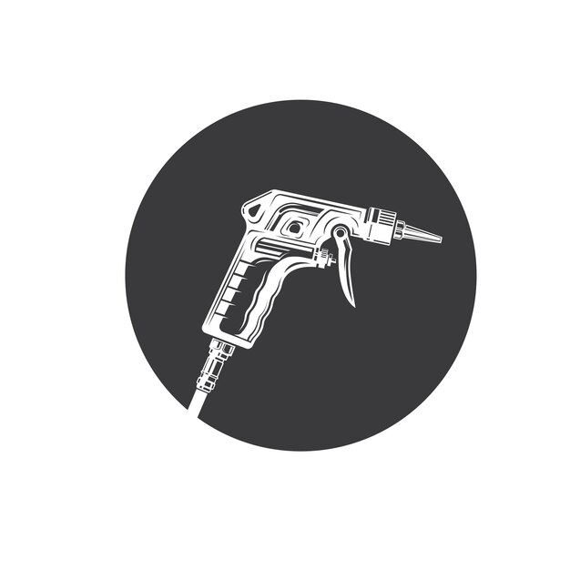 Vector aircompressor nozzle gun icon vector element ontwerp sjabloon