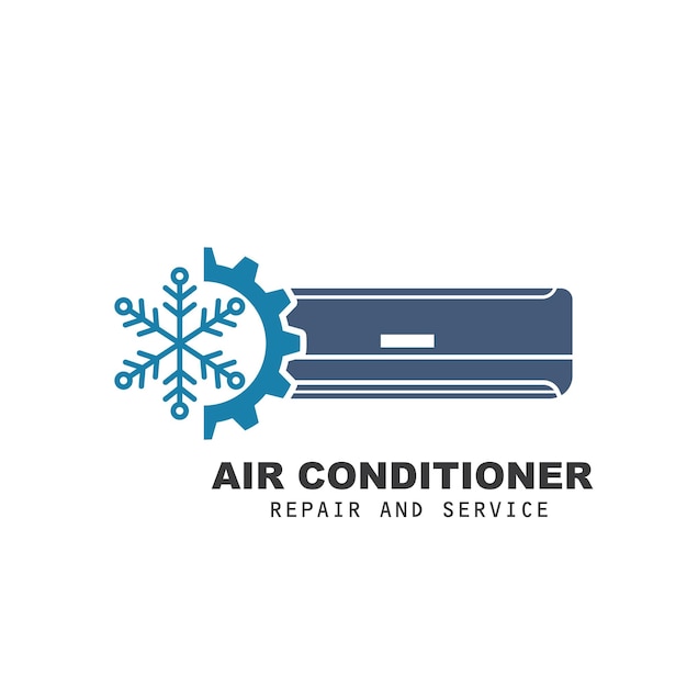 Vector airconditioner repair and service vector icon illustration design template