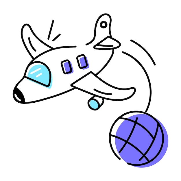 Aircraft Doodle Icon